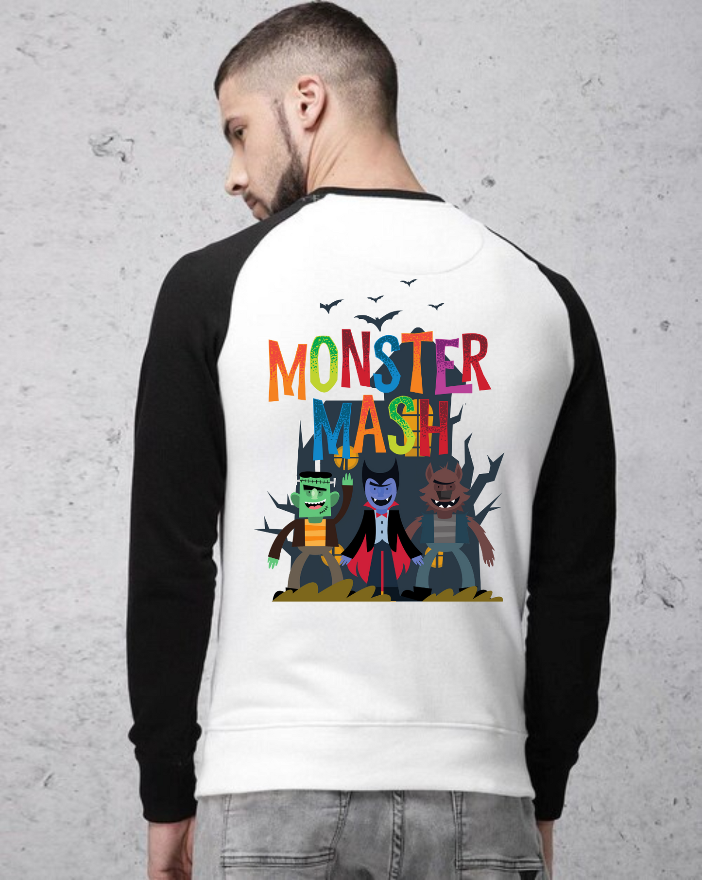 Monster Mash Design Unisex Raglan T-Shirt