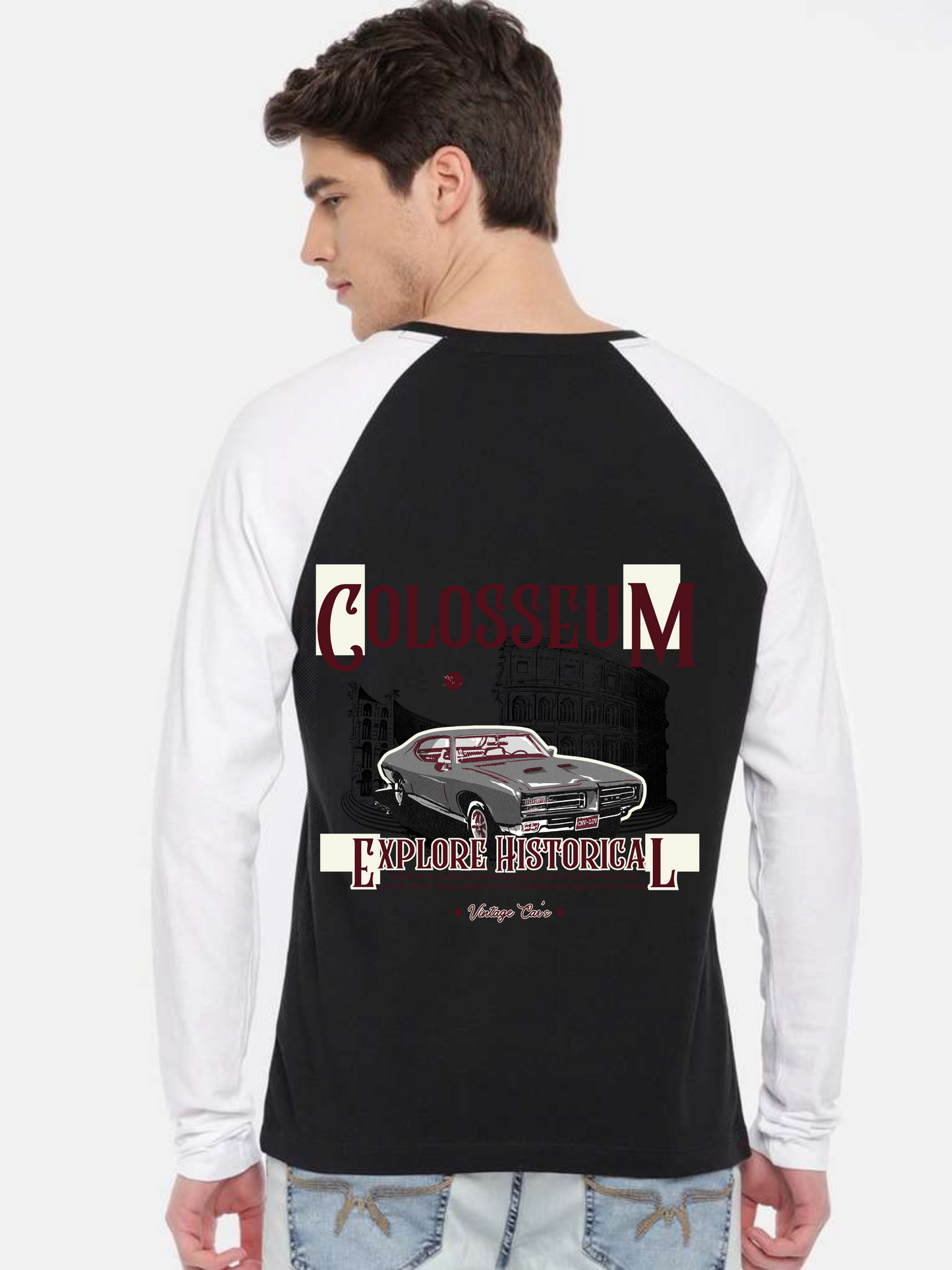 Explore Historical Car Design Unisex Raglan T-Shirt