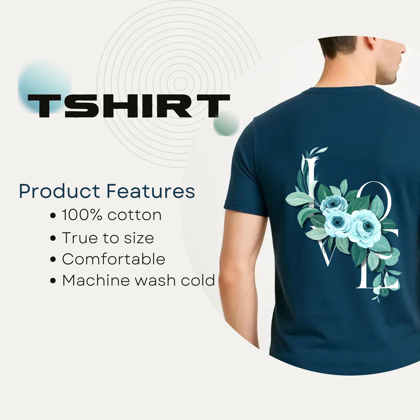 Beautiful Flower Design Unisex Oversized Classic T-Shirt