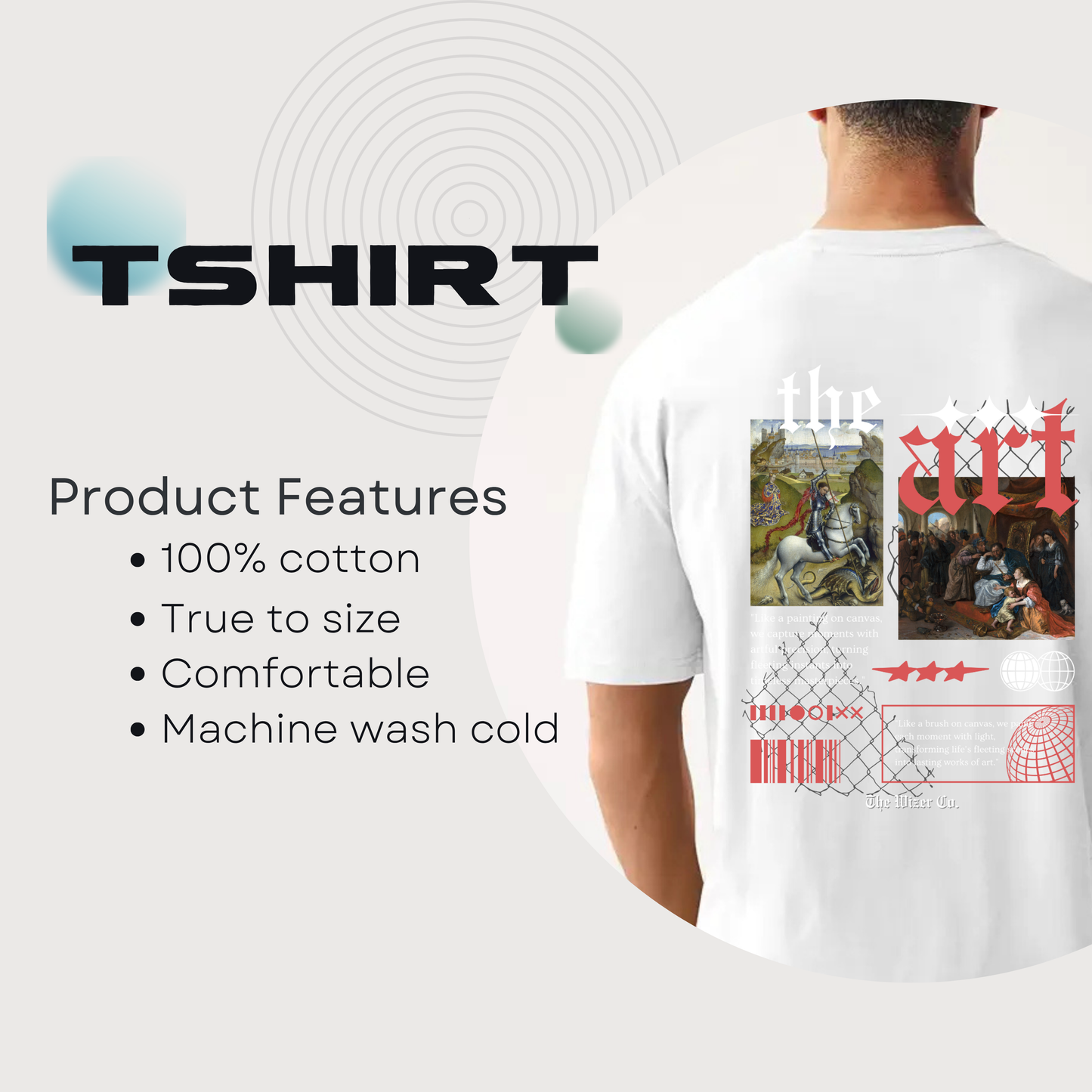 The Art Historical Design Unisex Oversized Classic T-Shirt