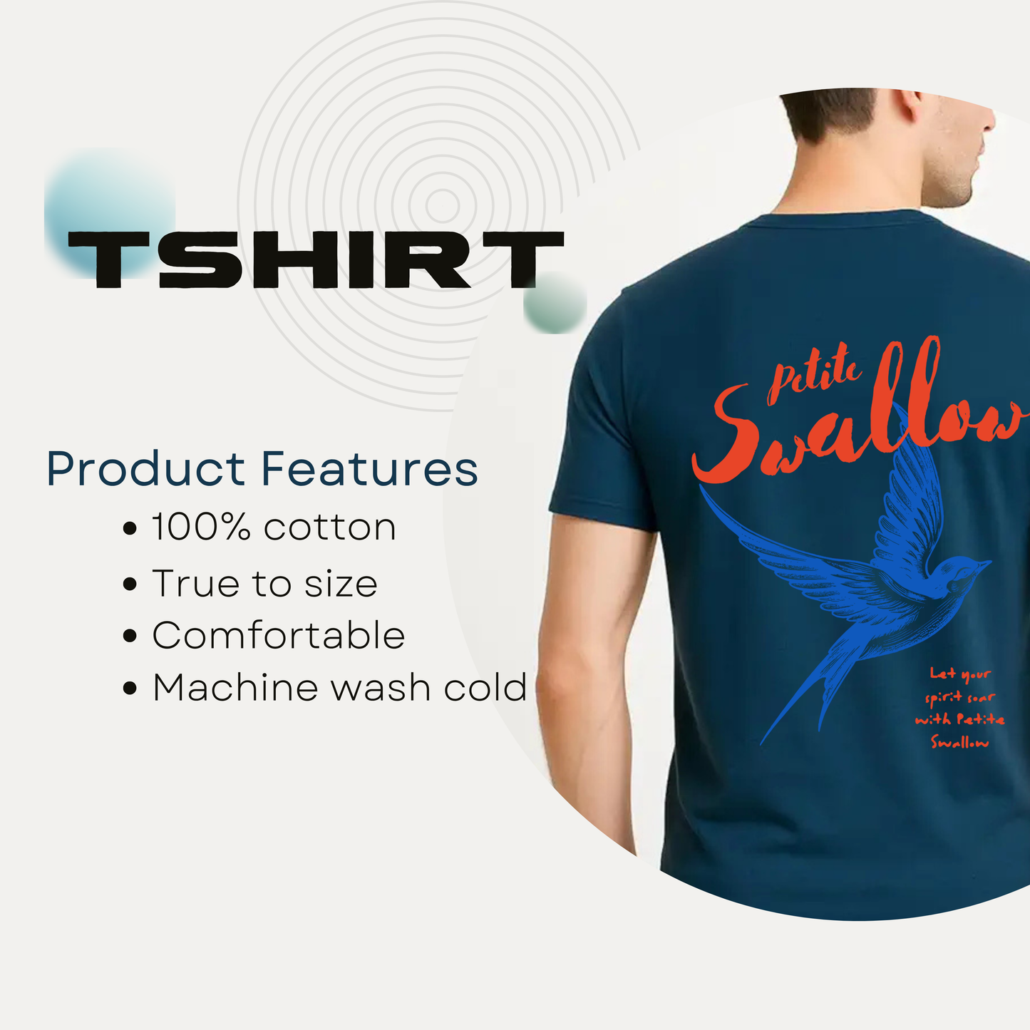 Swallow Bird Beautiful Design Unisex Oversized Classic T-Shirt