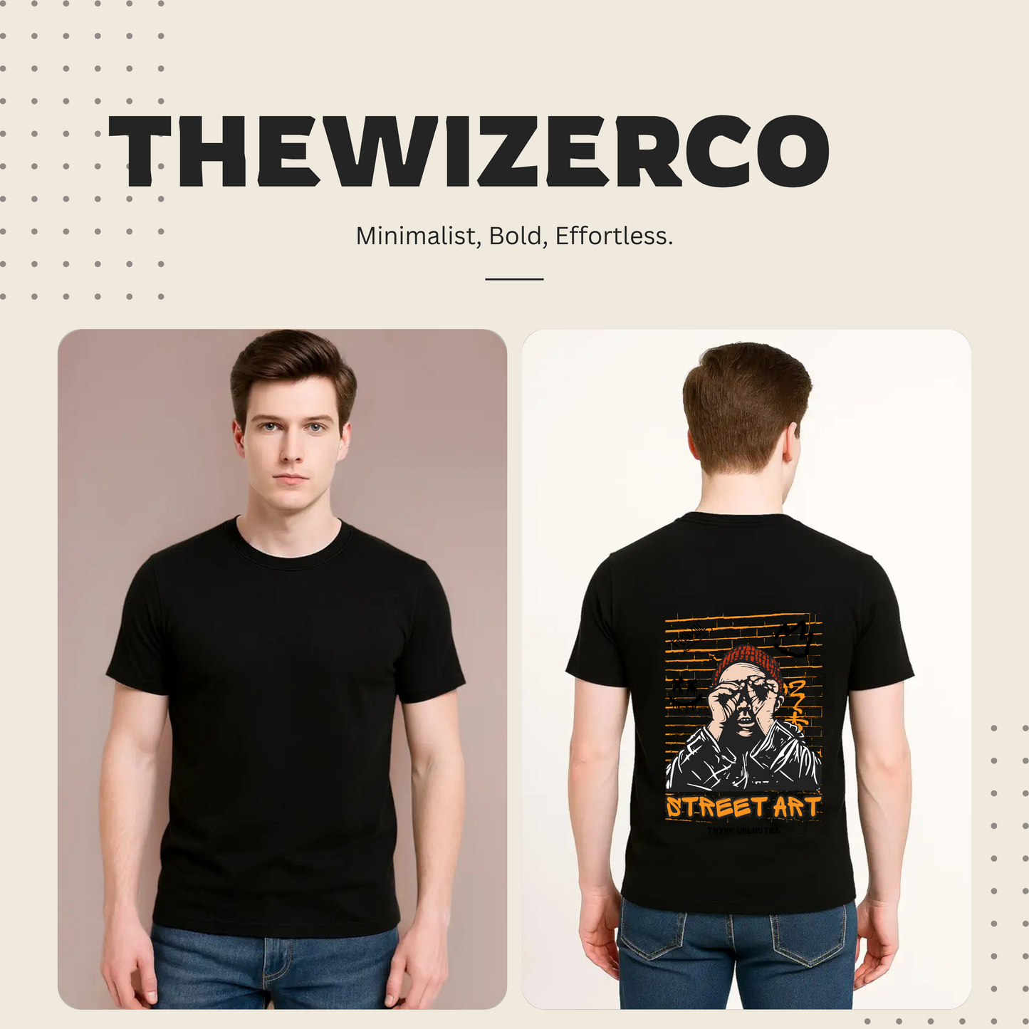 Unisex Classic Street Art Design Crew T-Shirt