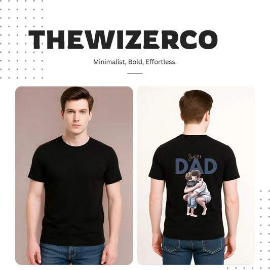 Unisex Super Dad Design Classic Crew T-Shirt