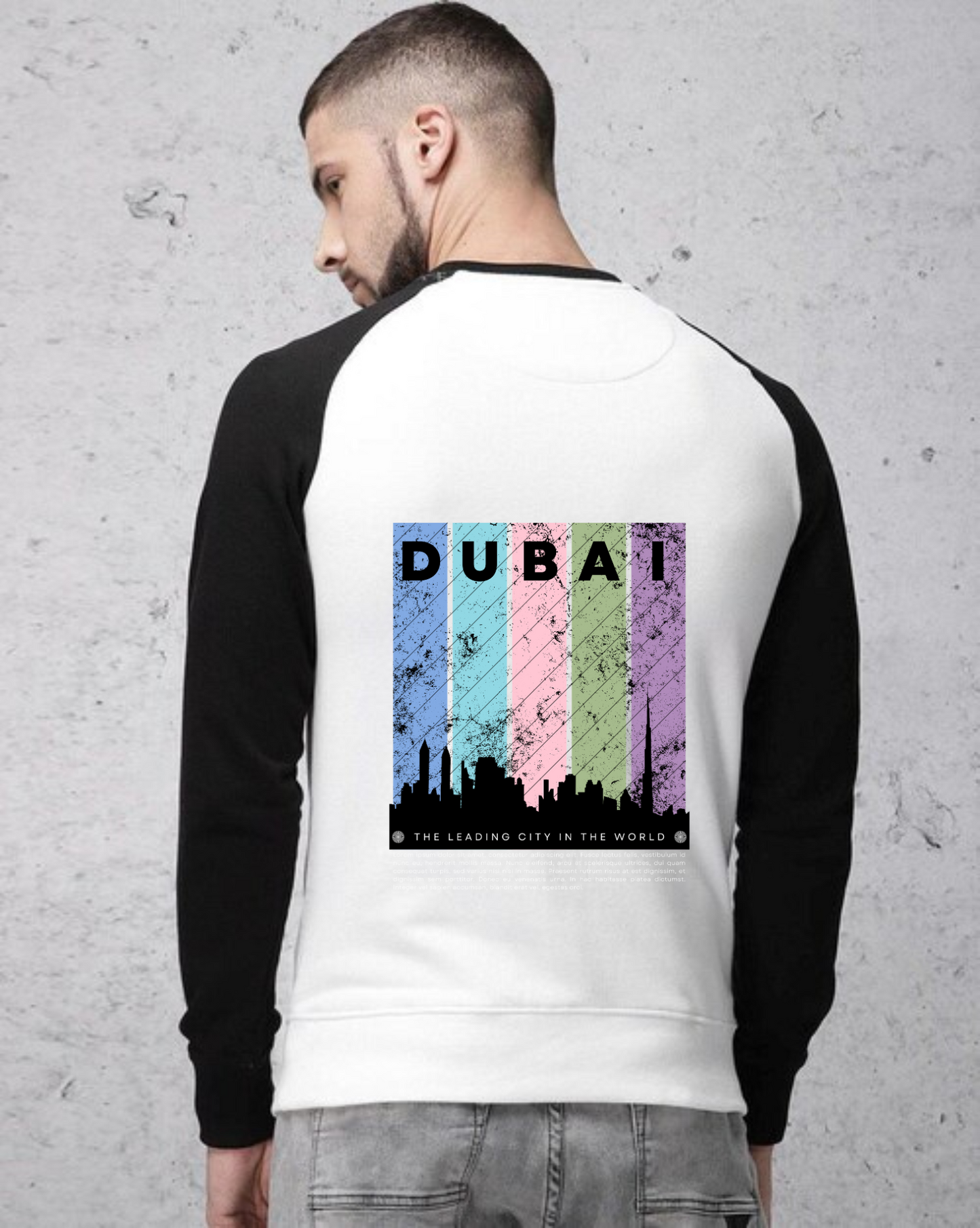 Dubai Colourful Design Unisex Raglan T-Shirt