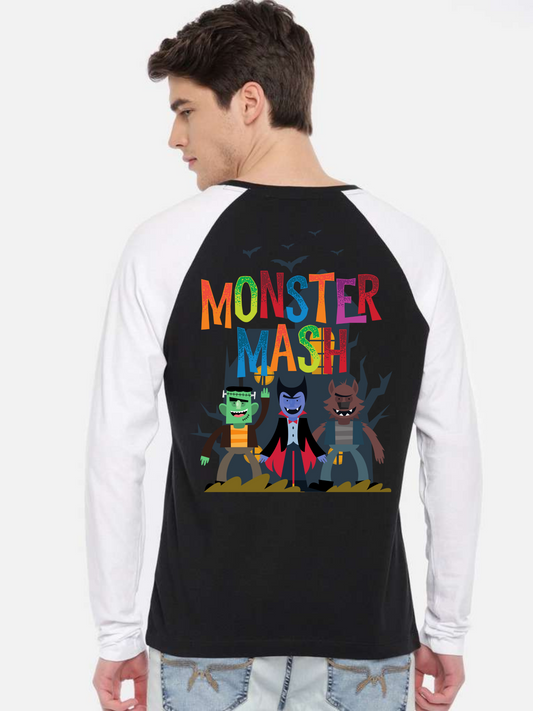 Monster Mash Design Unisex Raglan T-Shirt