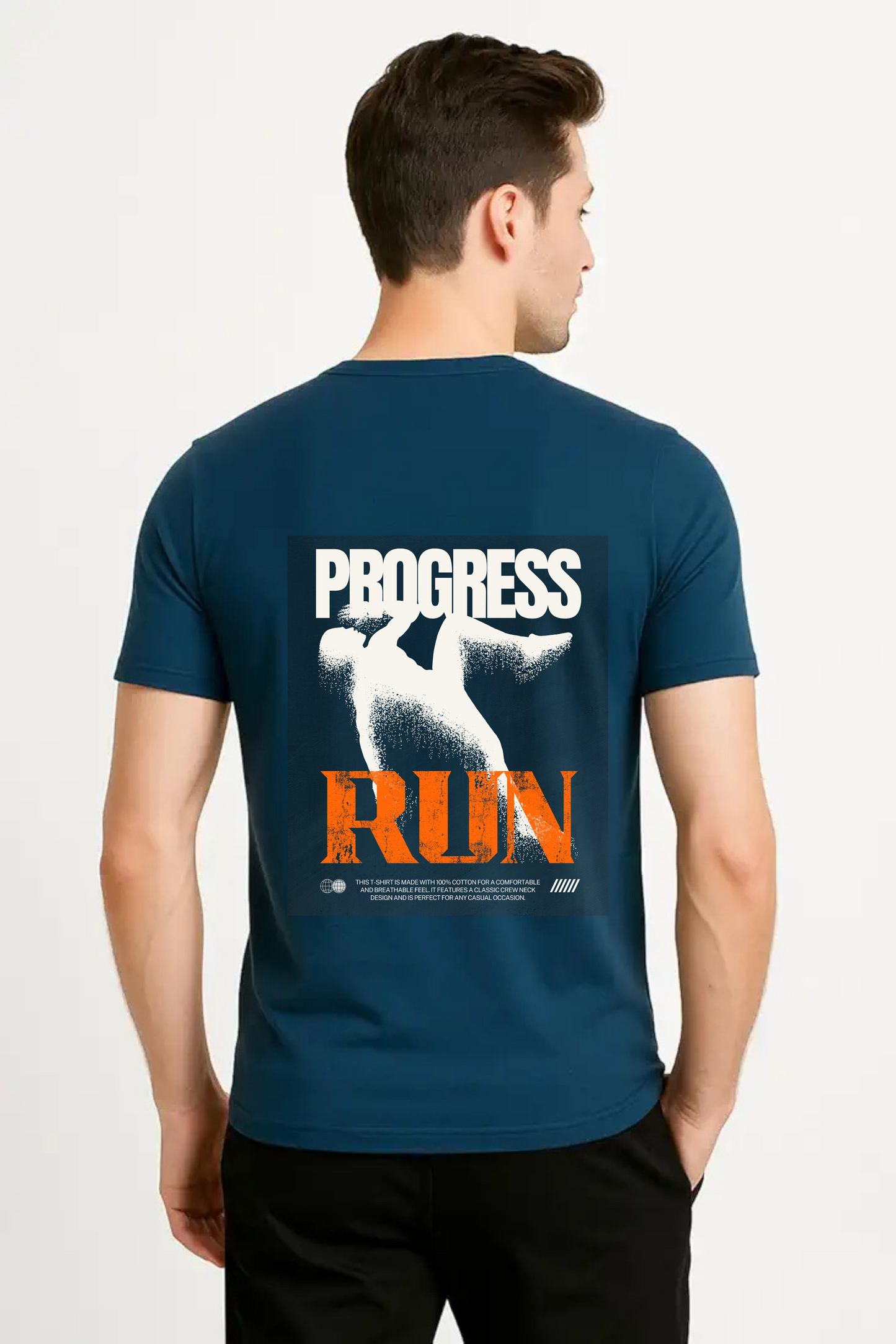 Unisex Progress Run Classic Design Crew T-Shirt