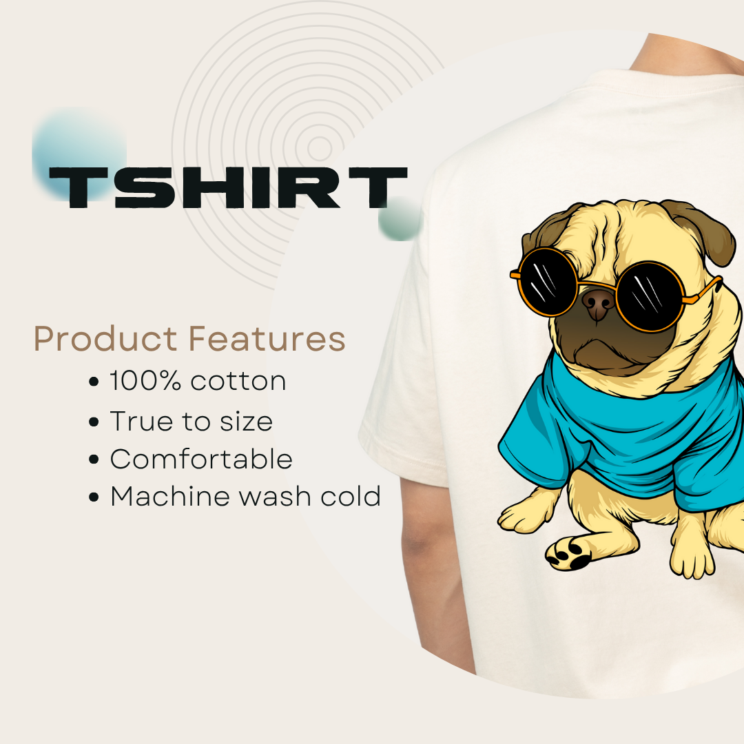 Cute Baby Dog Design Unisex Basic T-Shirt