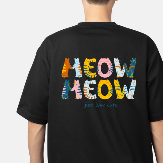 Cat lovers Design Unisex Oversized Classic T-Shirt