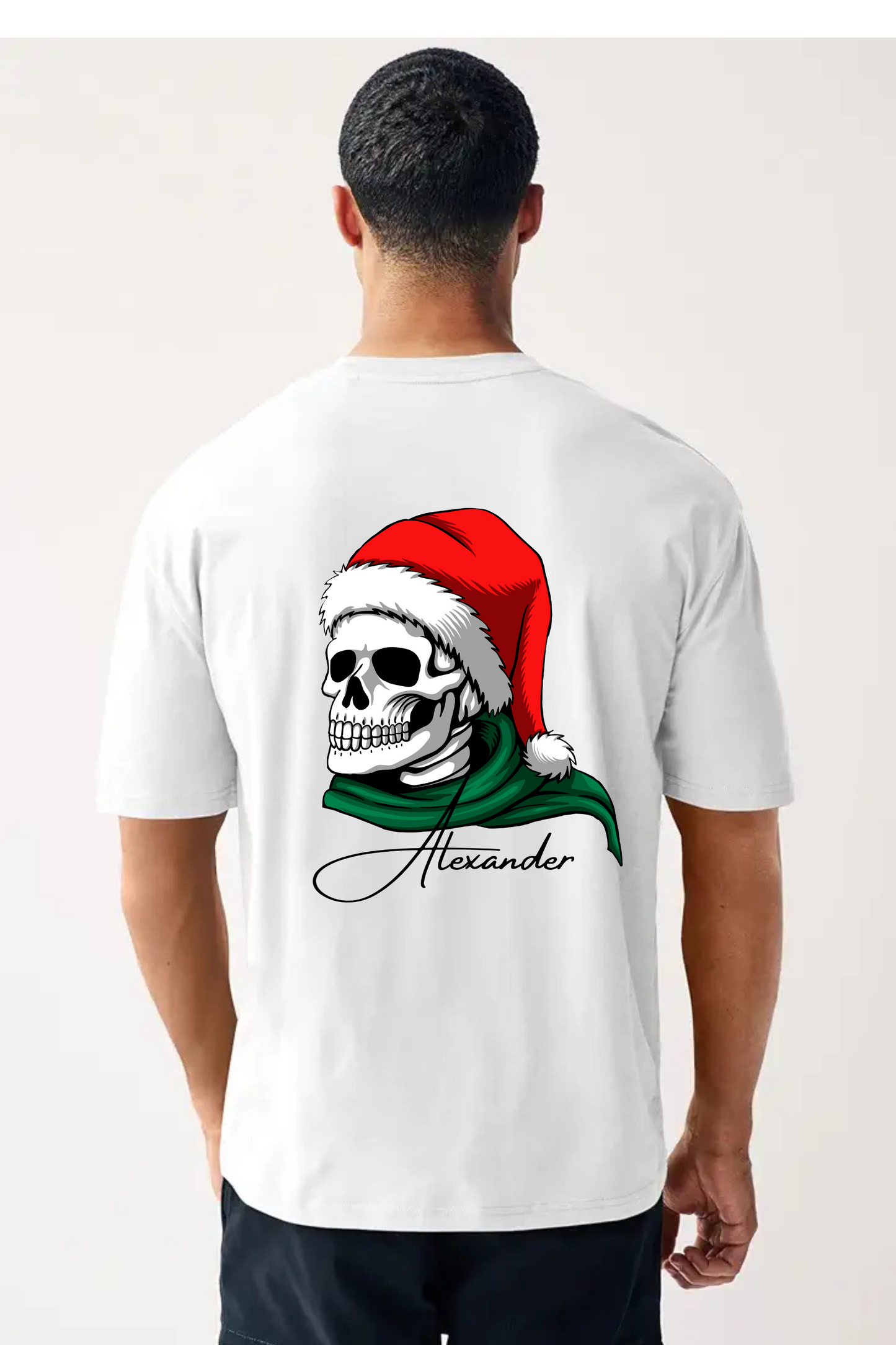 Skeleton Santa Alexander Unisex Oversized Classic T-Shirt