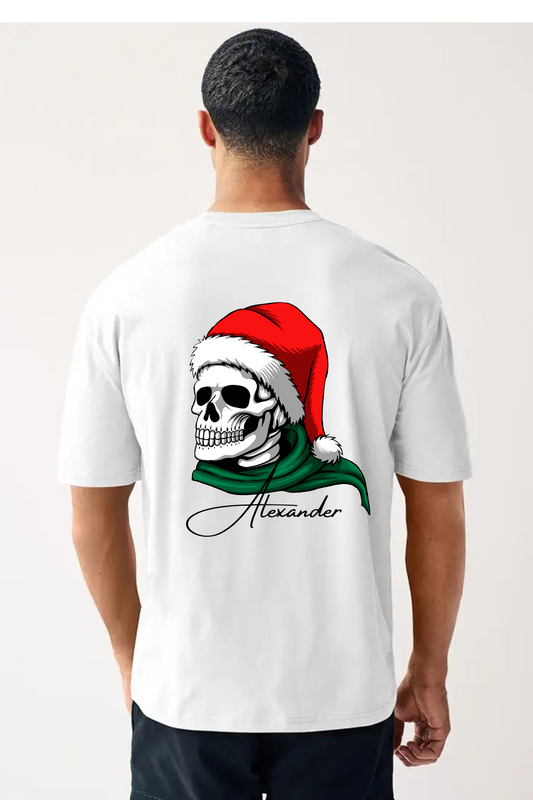 Skeleton Santa Alexander Unisex Oversized Classic T-Shirt