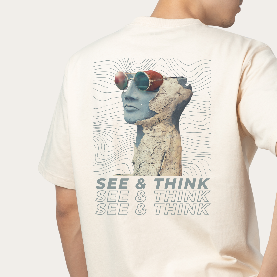 See & Think Aesthetic Unique Design Unisex Basic T-Shirt