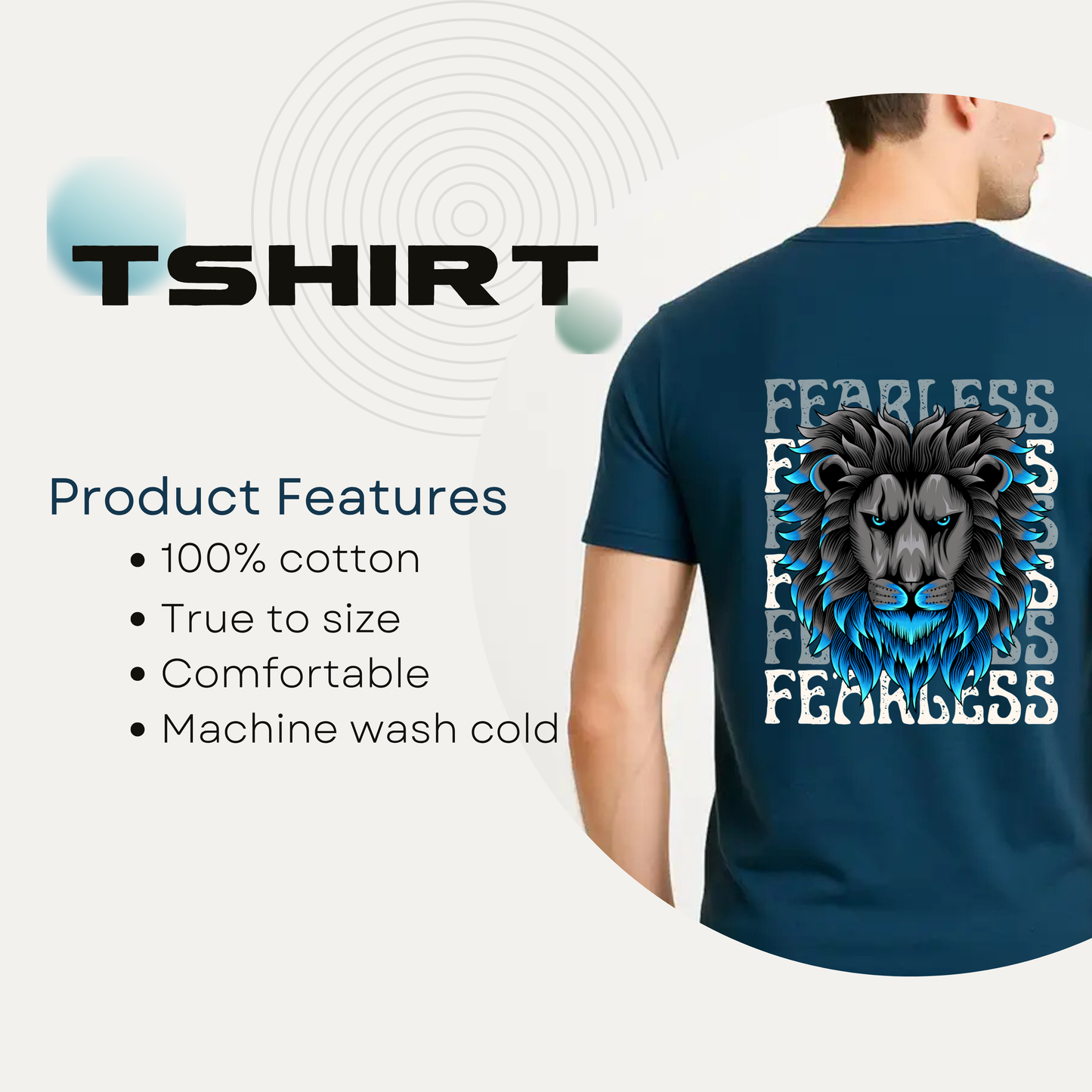 Fearless Lion Unisex Oversized Classic T-Shirt