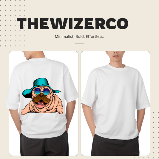 Cool Dog With Hat Unisex Basic T-Shirt