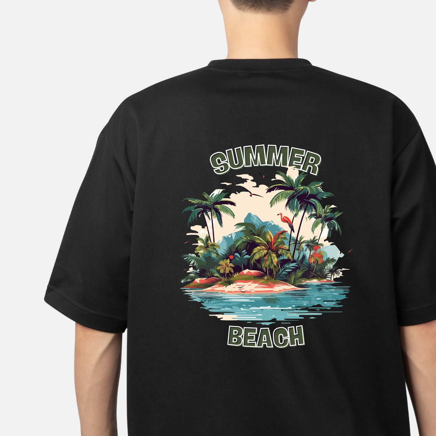 Summer Beach Beautiful Design Unisex Classic Crew T-Shirt
