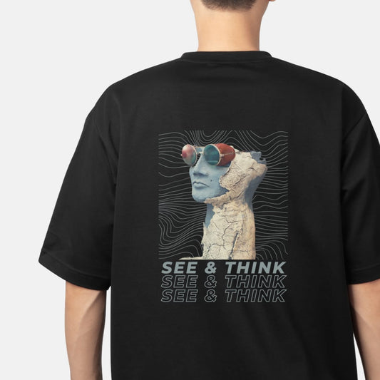 See & Think Aesthetic Unique Design Unisex Basic T-Shirt