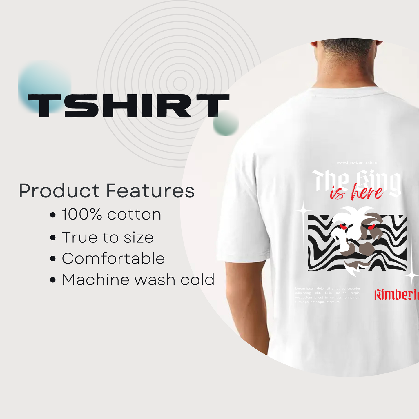 The King Is Here Design Unisex Oversized Classic T-Shirt