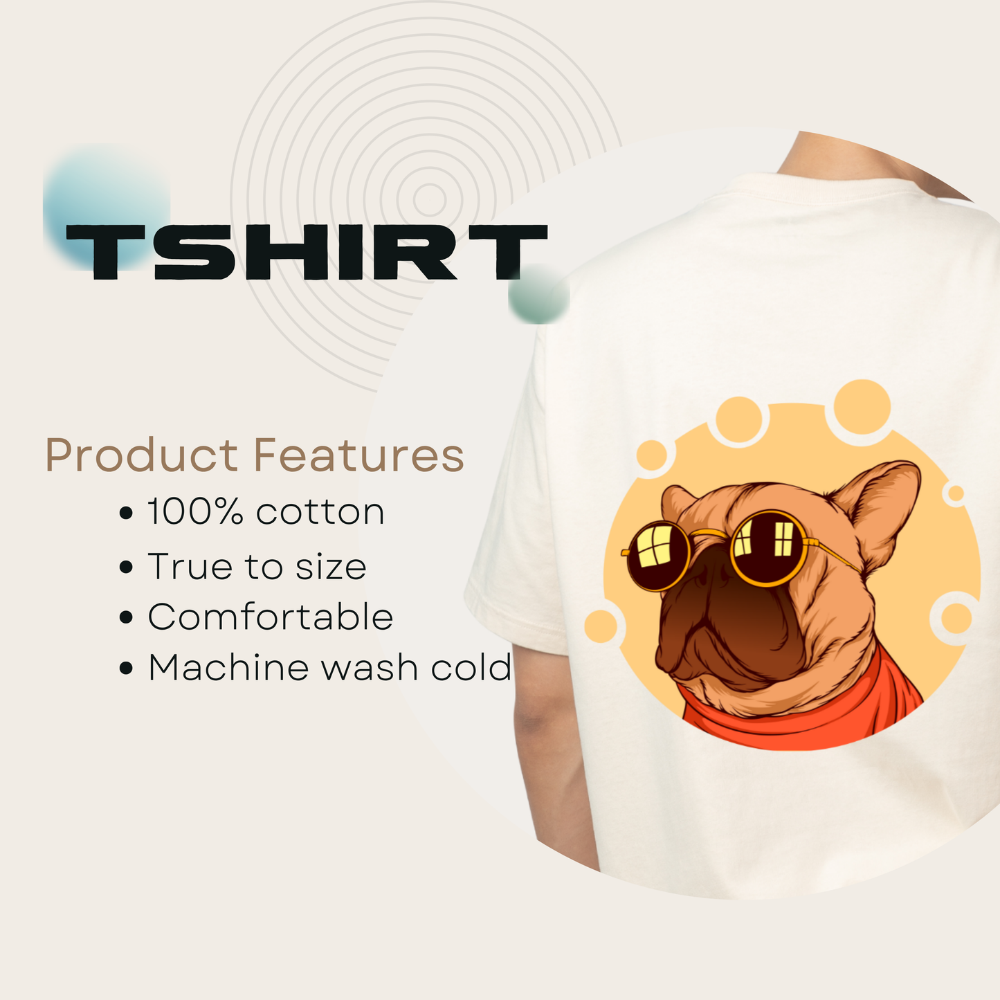 Googles Dog Cool Design Unisex Basic T-Shirt