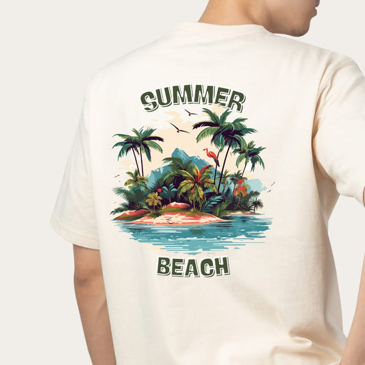 Summer Beach Beautiful Design Unisex Classic Crew T-Shirt