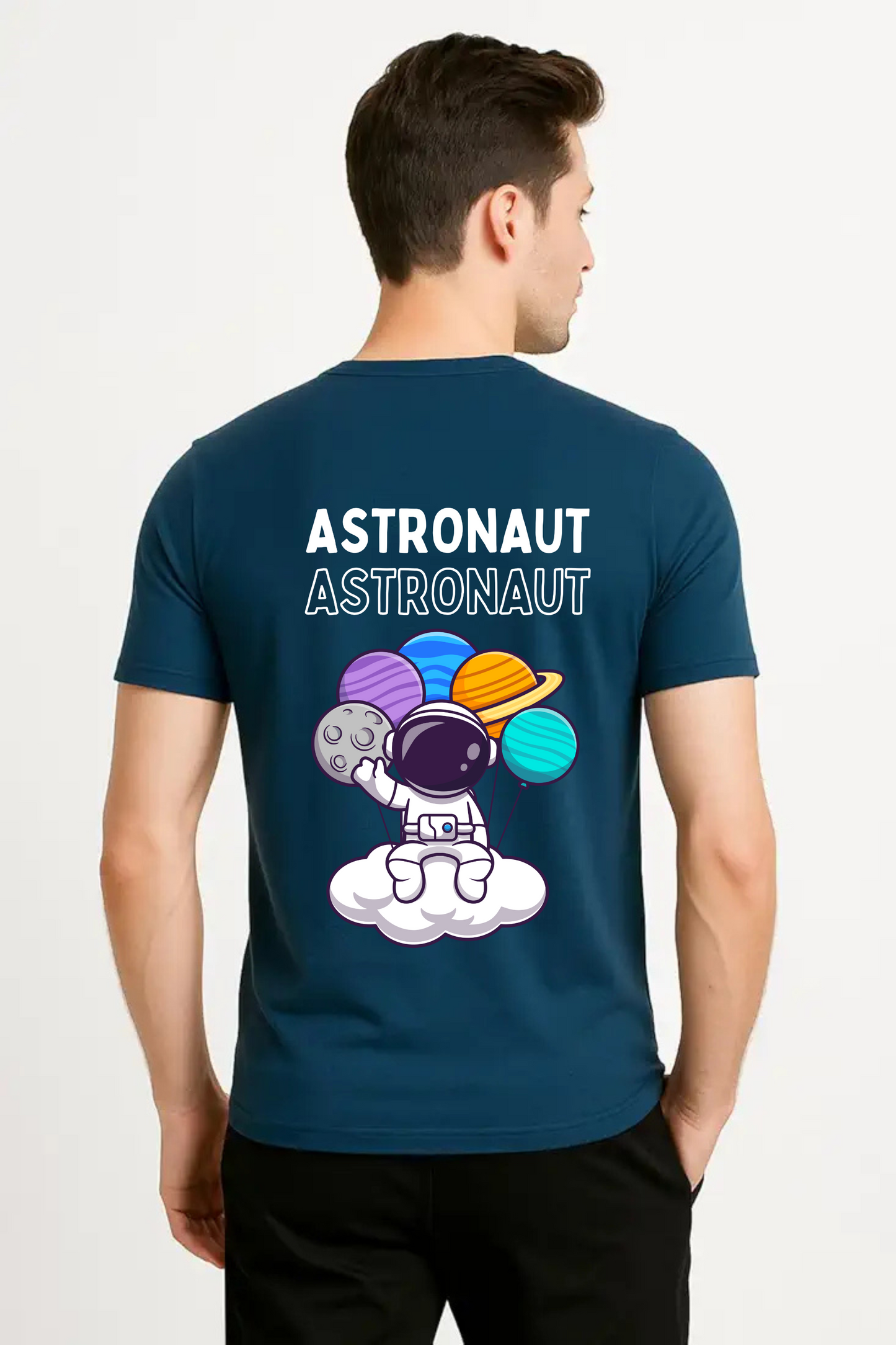 Astronaut Cartoon Design Unisex Oversized Classic T-Shirt