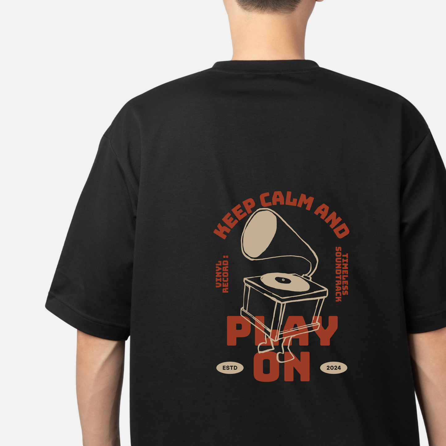 Unisex Play On Design Oversized Classic T-Shirt