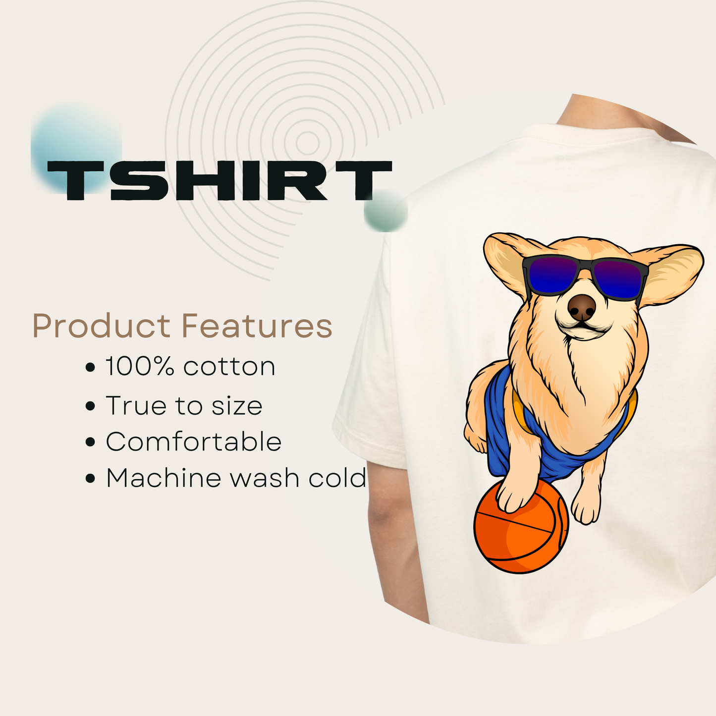 Attitude Basketball Dog Unisex Basic T-Shirt