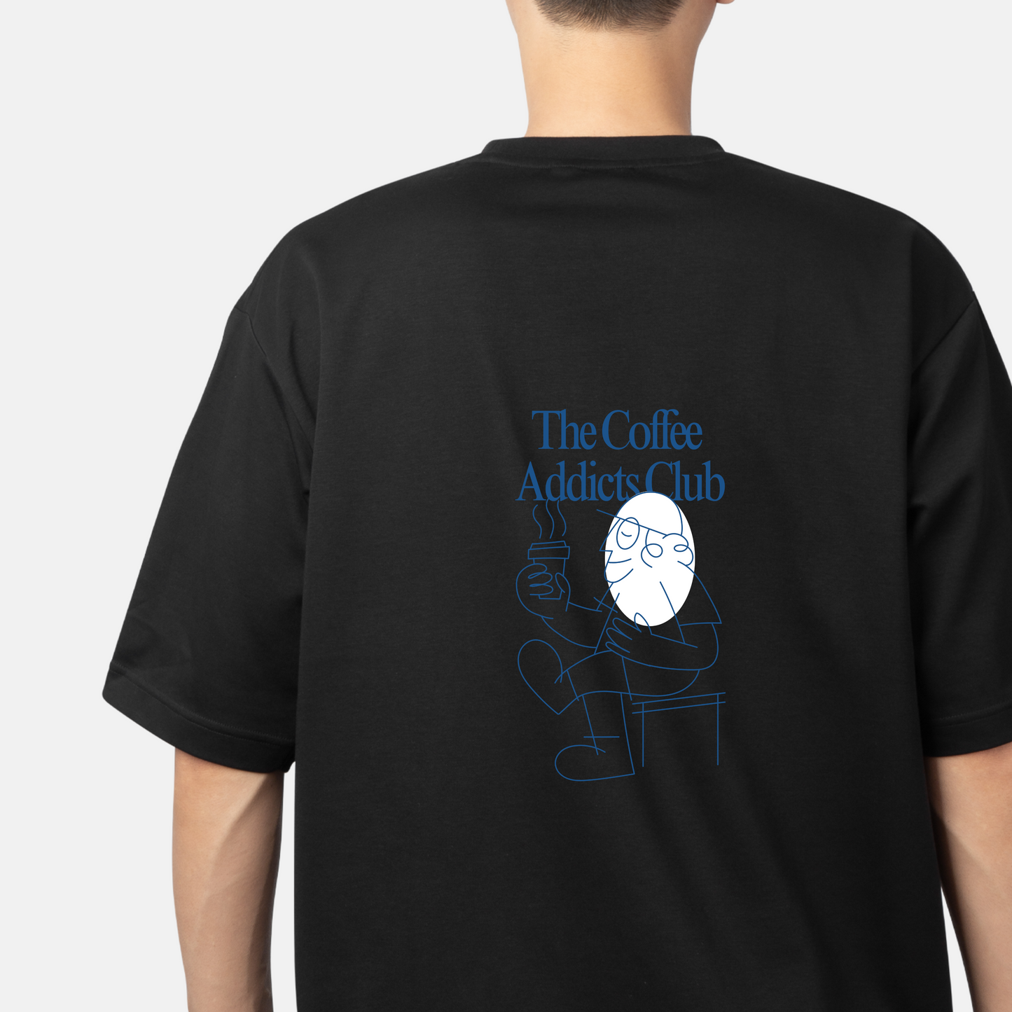 Unisex Coffee Addicts Club Oversized Classic T-Shirt