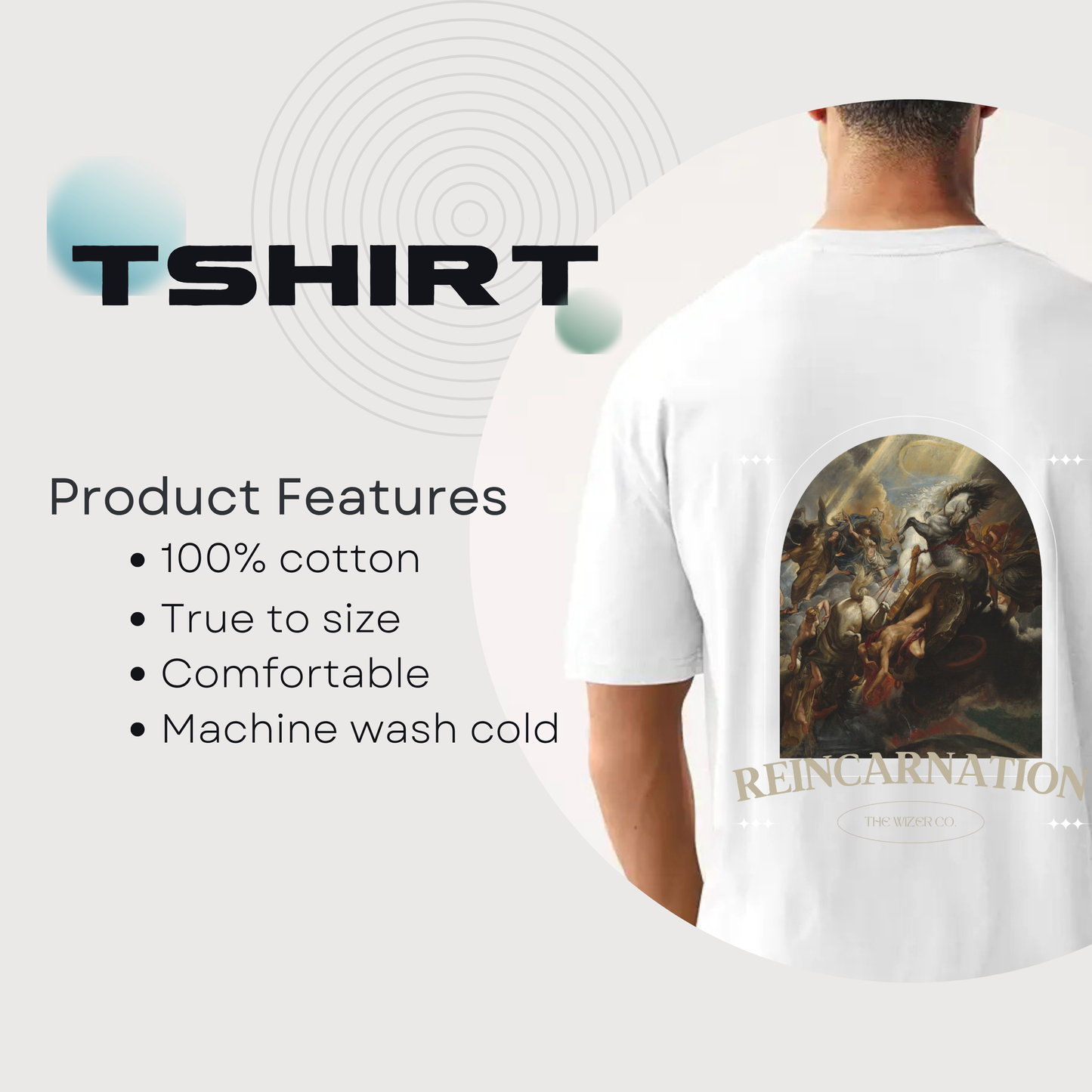 Reincarnation Design Unisex Oversized Classic T-Shirt